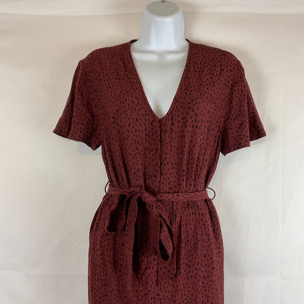 Rails Jumpsuit S Jet Rust Spotted Print Dark Red-… - image 2
